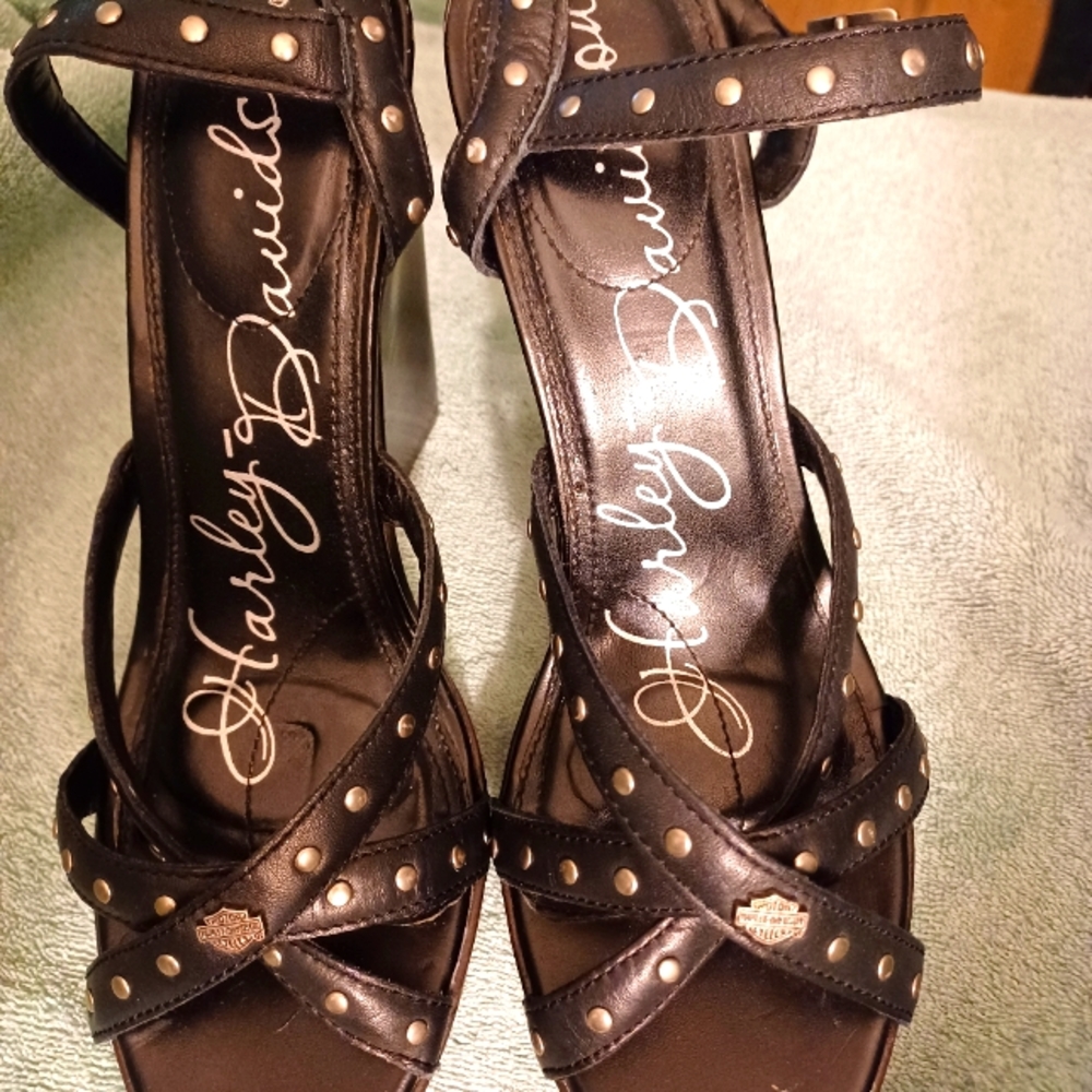 Harley Davidson Sandals Size 8 Black